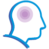 Head with pain hotspot